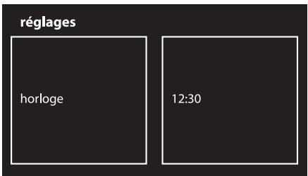 réglages horloge 12:30