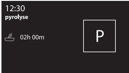 12:30 pyrolyse 02h 00m P