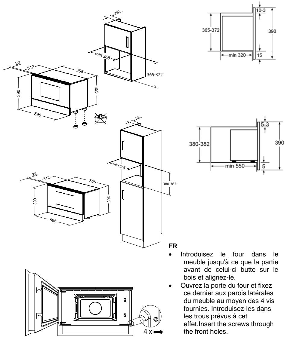 SMEG MP422S - Pour mettre le four en place - 1