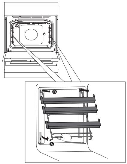 GORENJE K6351XF - DEMONTAGE UND REINIGUNG DER SEITLICHEN EINHÄNGEGITTER - UND TELESKOP-AUSZIEHFÜHRUNGEN - 1