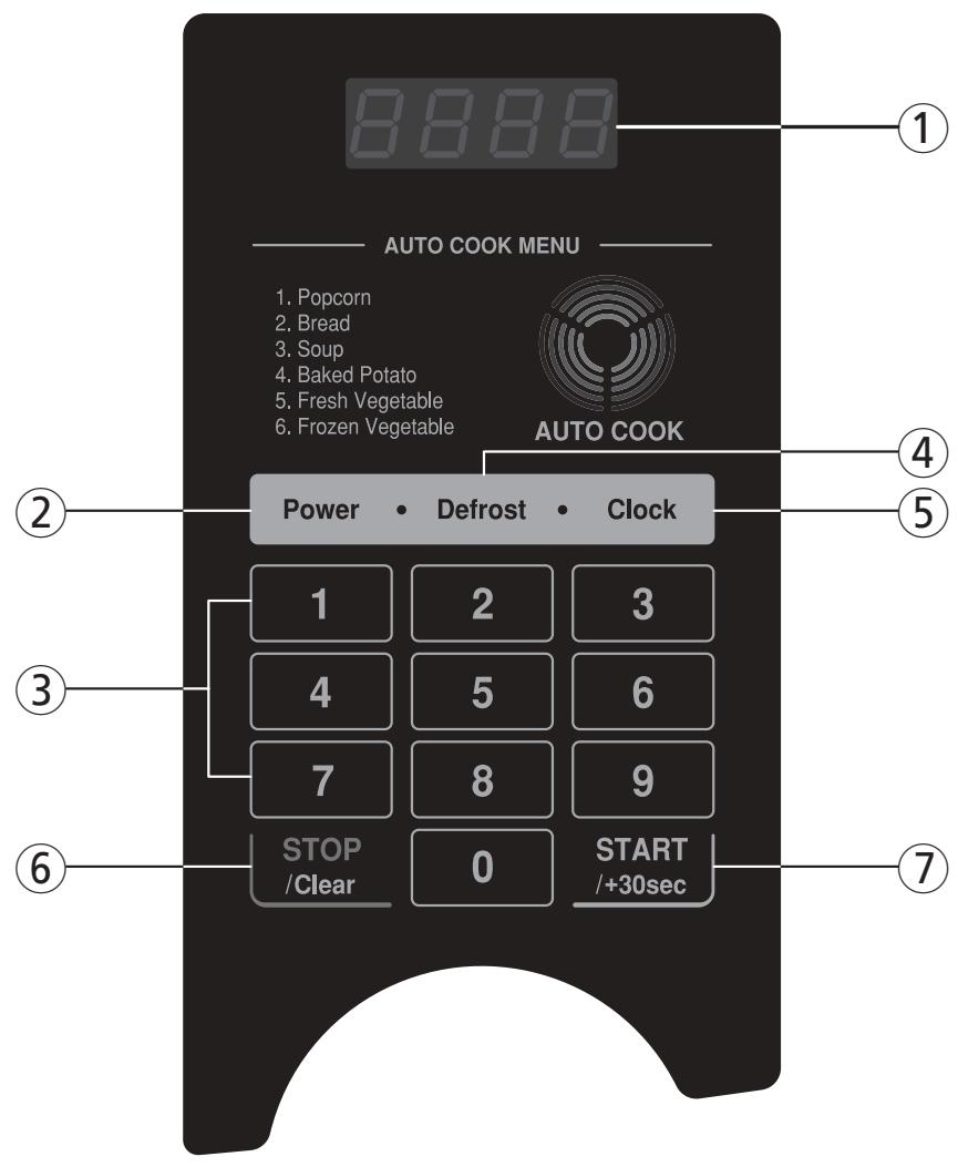 DAEWOO KOR6LM3RW - CONTROL PANEL - 1