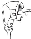HOTPOINT MP664IXHA - Ficha cominous pinos redondos - 1