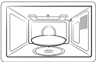 SAMSUNG MC32J7035AK - Utilisation du plat croustilleur - 1