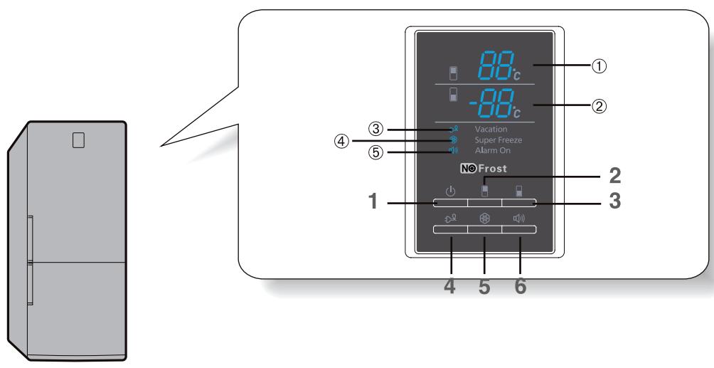 SAMSUNG RT53K6540SL - Utilisation du panneau de commande - 1