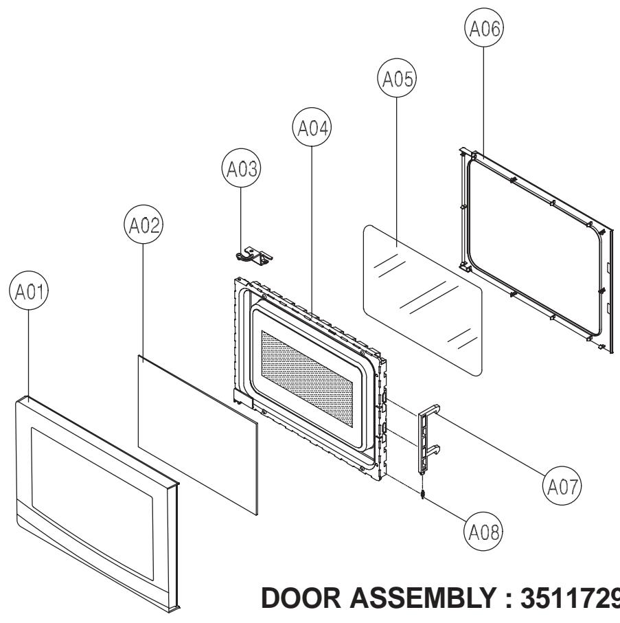 DAEWOO KOR6LBRR - To remove door parts. - 1