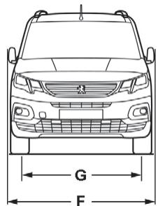 PEUGEOT RIFTER - Dimensions (en mm) - 1