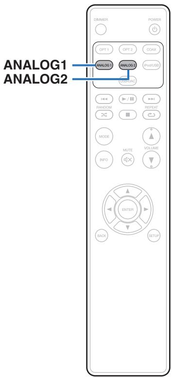 MARANTZ MCR612 - Lecture de l'audio à partir de dispositifs connectés aux connecteurs ANALOG - 1