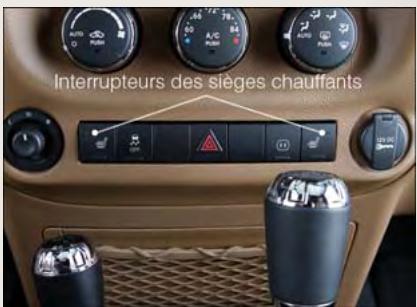 Interrupteurs des sièges chauffants