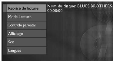 THOMSON THD300 - Les sous-menus - 1