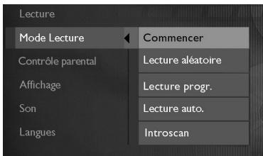 THOMSON THD300 - Les fonctions dans les menus - 1