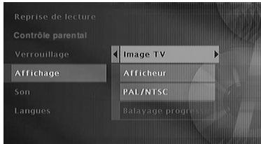 THOMSON THD300 - Le menu image TV - 1