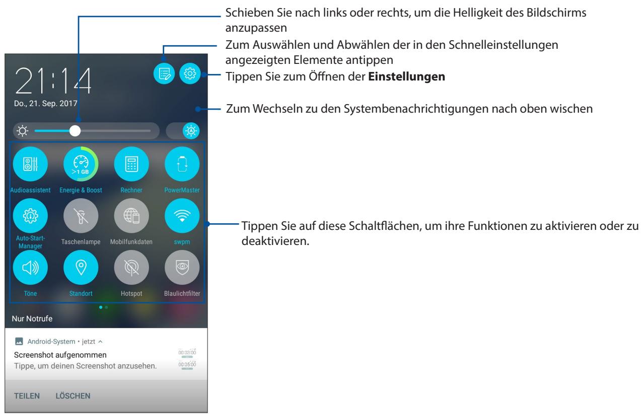 ASUS ZENFONE PEG 4A (ZB500TL) - Schnelleinstellungen - 1
