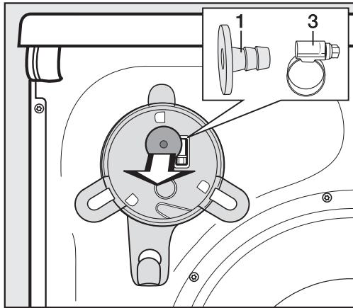 MIELE TWR860WP - Raccordement direct au siphon d'un évier - 1