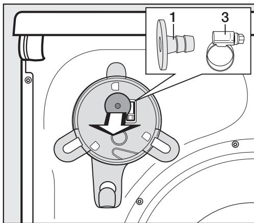 MIELE TDB230WP - Raccordement direct au siphon d'un évier - 1
