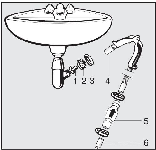 MIELE TDB230WP - Raccordement direct au siphon d'un évier - 2
