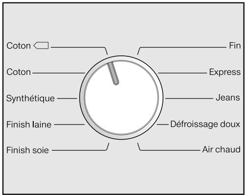 MIELE TDB230WP - Sélectionner un programme - 1