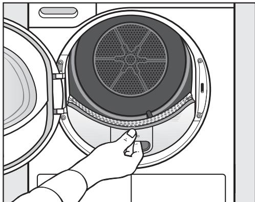 MIELE TDB230WP - Retirer les peluches visibles - 1
