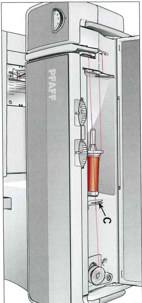 PFAFF SMARTER 150S - Bobinage à travers l'aiguille - 1