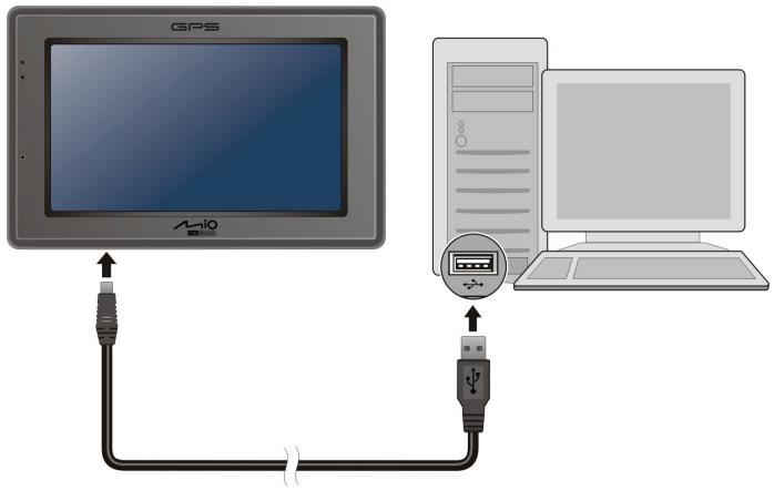 MIO SPIRIT 370 - Recharge de la Batterie via le câble USB - 1