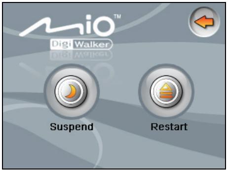 MIO MIVUE 733 - Redémarrer votre apparéil - 1