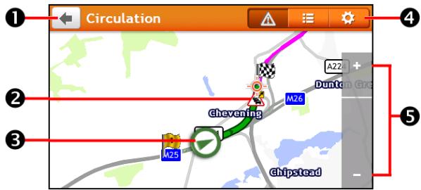 MIO MIVUE 792 - Ecran Traffic Overview (Aperçu du traffic) - 1