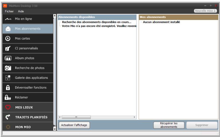 MIO MIVUE 792 - MioMore Desktop  Mes abonnements - 1