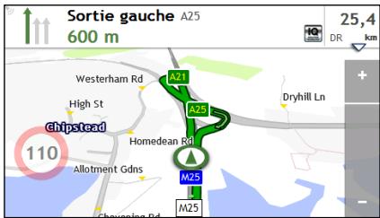 MIO MIVUE 792 - Comment faire un zoom avant ou arrêté sur la carte ? - 2