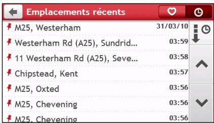 MIO MIVUE 792 - Comment naviguer vers un lieu recent? - 1