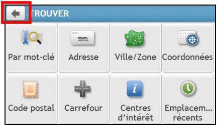 MIO 5207 LM POIDS-LOURDS - Comment utiliser le bouton RETOUR de la barre de titre ? - 1