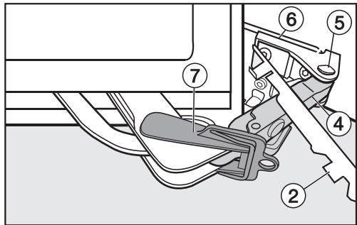MIELE FNS37402I - Installation de l'amortisseur de porte : - 4