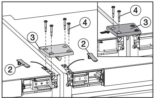 MIELE FNS37402I - Étapes de montage sur les faces avant des appareils - 3