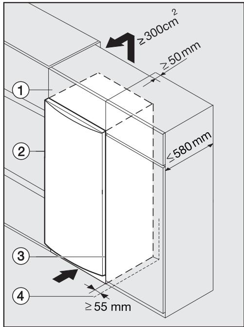 MIELE FNS37402I - Alignement de la porte de l'appareil - 2