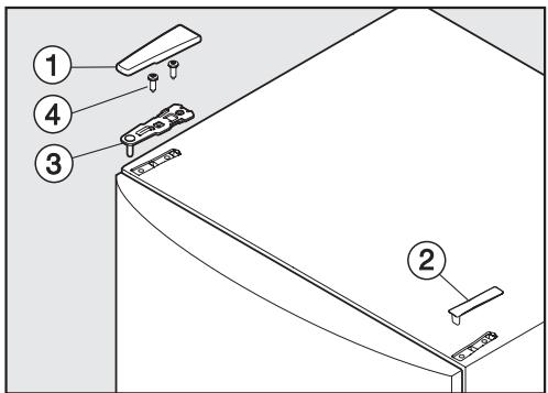 MIELE FNS37402I - Mise en place de la porte de l'appareil - 1