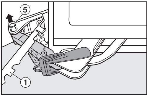 MIELE FNS37402I - Démontage de l'amortisseur de porte : - 3