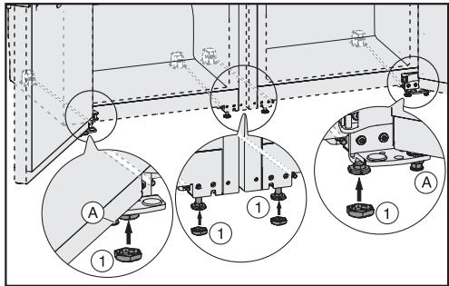 MIELE FNS37402I - Étapes de montage sur les faces avant des appareils - 1