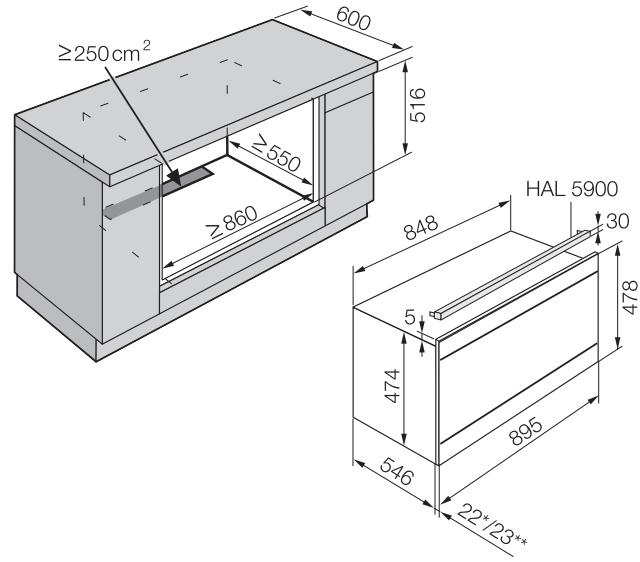 MIELE H2267-1 BP - Encastrement dans un meuble bas - 1