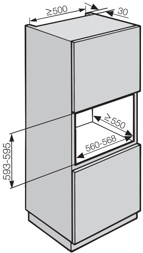 MIELE H6400 BM - Installation in a base unit - 2