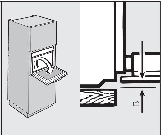 MIELE H6400 BM - Front dimensions - 2