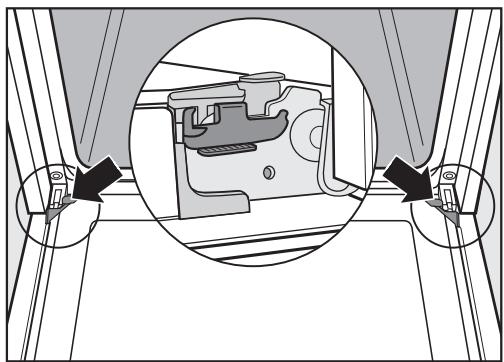 MIELE H6400 BM - Removing the door - 1