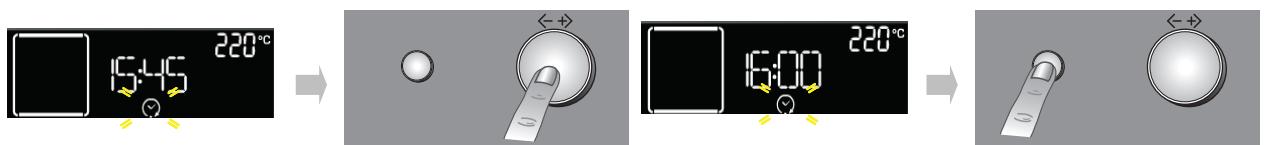 WHIRLPOOL AKZM8670X - Réglage de l'heure de fin cuisson / départ retarde - 1
