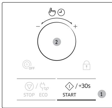 SAMSUNG MC35J8085LT - Réglage du temps de cuisson - 1