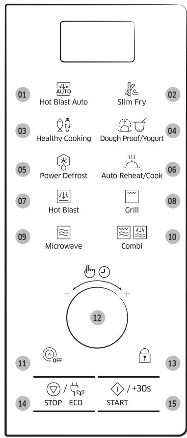 SAMSUNG MC35J8085LT - Tableau de commande - 1