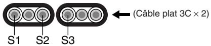 (Câble plat 3C × 2) S1 S2 S3