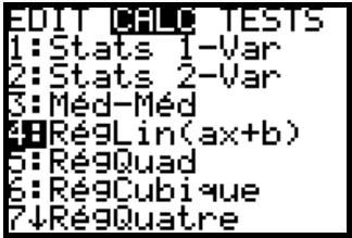 TEXAS INSTRUMENTS TI-NSPIRE CX IIT CAS - Calcul d'une régression linéaire - 1