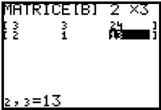 TEXAS INSTRUMENTS TI-NSPIRE CX II-T - Utilisation de l'éditeur de matrices (suite) - 1