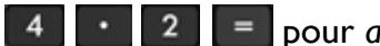 HP QUICKCALC - Question n°2 : - 2