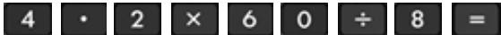 HP QUICKCALC - Question n°2 : - 1