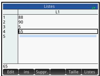 HP F2221AA OFFICECALC200 DE BUREAU SOLAIRE - Pour modifier une liste - 5