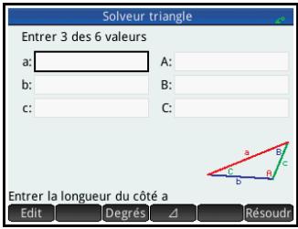 HP F2221AA OFFICECALC200 DE BUREAU SOLAIRE - Ouverture de l'application Solveur triangle - 1