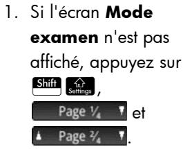 HP F2221AA OFFICECALC200 DE BUREAU SOLAIRE - Activation du mode examen - 1